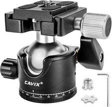 CAVIX Ball Head 360 Degree Rotating Panoramic Tripod Heads with Quick Release Pl