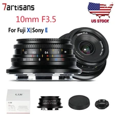 US 7artisans 10mm F3.5 Ultra-Wide Angle APS-C 108° Prime Lens For E/X Mount