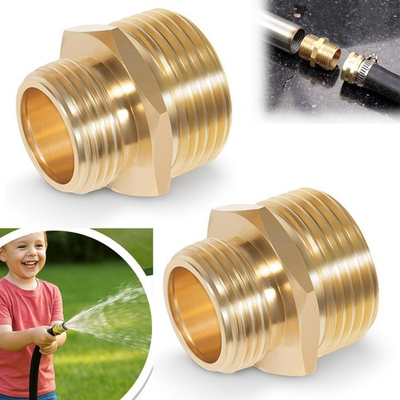 #ad 2 Pack 3 4quot; GHT to 1quot; NPT Male Brass Garden Hose Fittings Connectors Adapter $17.80
