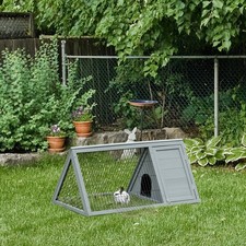 Small Animal Playpen Cage Triangular Shape Helps Keep Weather Off The Roof