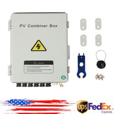 6 String Solar PV Combiner Box 15A Circuit Breaker for Solar Panel Plastic