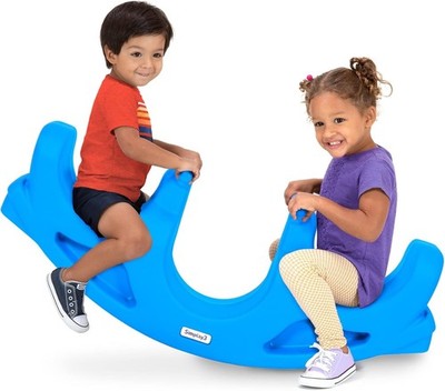 Simplay3 Rock Roll Teeter Totter Seesaw for 2 Kids Toddlers Indoor Outdoor Play