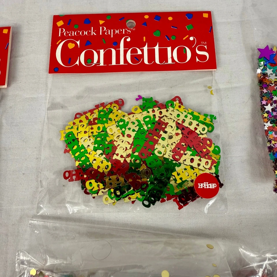 Papeles Pavo Real Navidad Confeti Fiesta Suministros Nuevo de Colección Foto 4 de 4