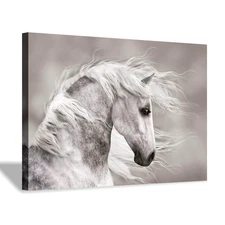 Animals Artwork Wildlife Picture Painting: Horse Head Graphic Art Print Wall ...