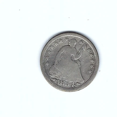 GOOD 1854 ARROWS SEATED LIBERTY HALF DIME