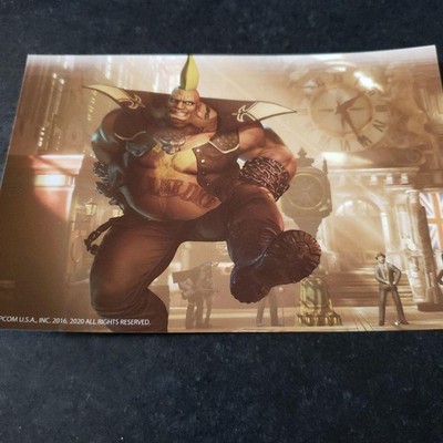 Street Fighter 5 Birdie Capcom Cafe Postkarte