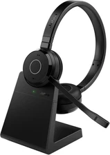 Jabra Evolve 65 TE (Third Edition) Wireless Dual-Ear Headphones w/Charging Stand