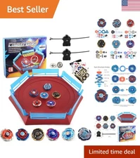 Engaging Battling Top Stadium Set with 6 Spinning Tops & 2 Launchers for Ages 6+