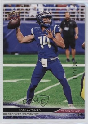2025 Upper Deck UFL UD Exclusives /100 Max Duggan #40 1j8v