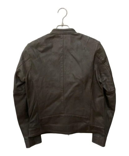 JOURNAL STANDARD relume Goat Leather Single Riders Jacket from Size S Brown image 2