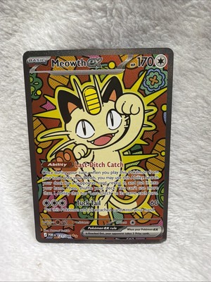 Pokémon Meowth ex Full Art Holo SIR 121/088 Perfect Order Set NM