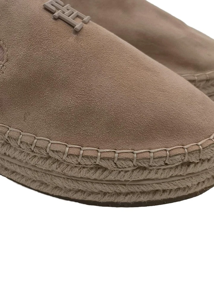 TOMMY HILFIGER Alpargatas Mujeres Sandalias Talla EU 40 blanco puro look casual - Imagen 3 de 4