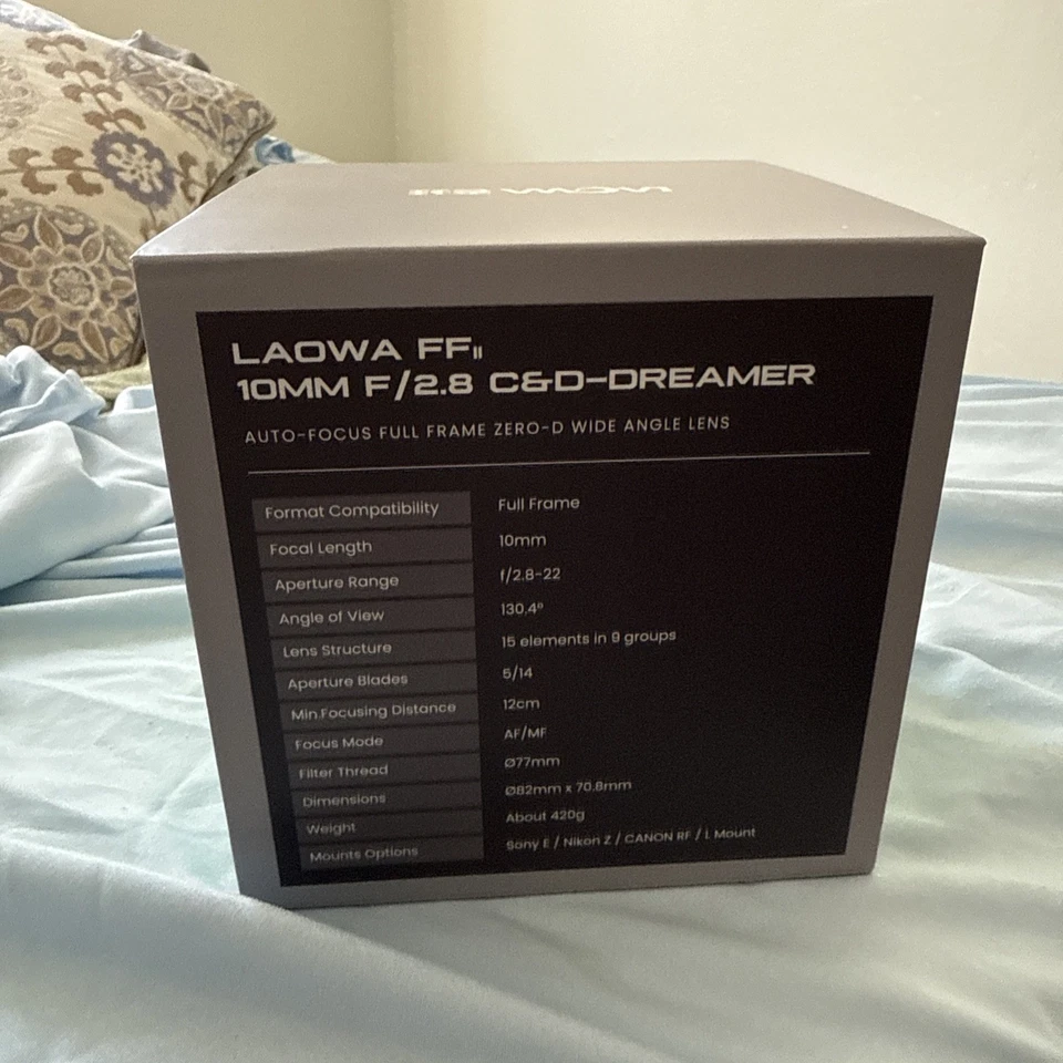 Venus Optics Laowa 10mm f/2.8 Zero-D FF Autofocus Lens (Sony E) BOX ONLY - Image 3 of 4