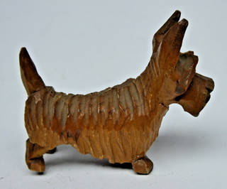 Gorgeous Tiny Hand Carved Wooden Scottie Dog Scottish Terrier Black Forrest?