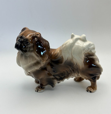 Royal Belvedere, Wiener Pekingeser Hund Porzellan Ornament Figur 