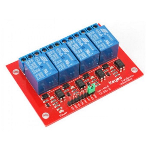 Modulo montato 4 relè bobina 5 Vdc contatti NA NC COM 250V 10A per Arduino - 第 1/1 張圖片