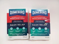 Domeboro Rash Relief Medicated Soak Calming Soothing 2x12=24 packs EXP 9/2027