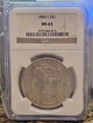 1880 S S$1 MORGAN SILVER DOLLAR MS63 NGC