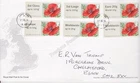 GB ROYAL MAIL COVER 2014 POST & GO BRITISH FLORA SYMBOLIC FLOWER  POPPIES 1ST-WW