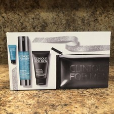 Clinique For Men 4 Piece Gift Set Bag, Maximum Hydrator, Face Wash, Eye, Cologne