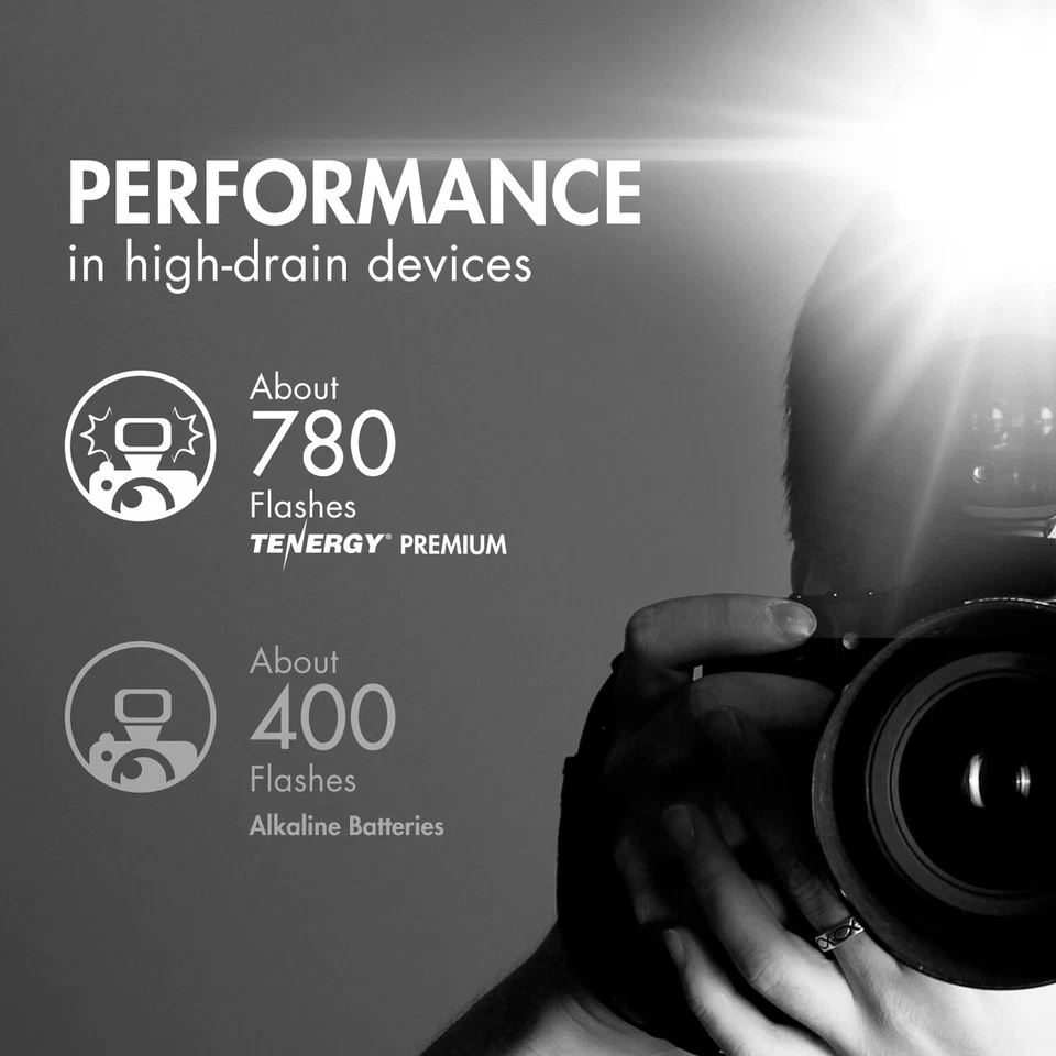 LOTE de baterías recargables de alta capacidad Tenergy PREMIUM AA AAA C D 9V NiMH Foto 4 de 4