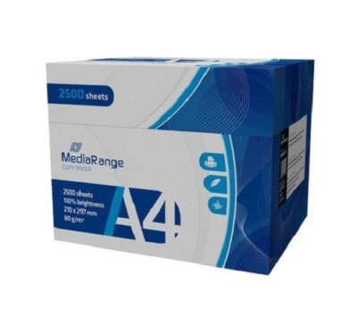 2500 BLATT A4 WEISS DRUCK ULTRAHELL KOPIERPAPIER 80GSM DRUCKER LASERTINTENSTRAHL