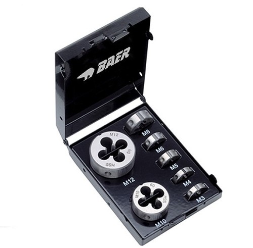 Filiere Metriche Baer Per Filettatura Fine Esterna - Set Da M3 A M50 Per Lavorazioni Meccaniche Di Precisione Utensili Per Filettatura Fine - Foto 3