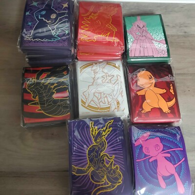 ebay pokemon card sleeves Pokemon TCG Card (65) Sleeves from Elite Trainer Boxes - Brand New - You  Pick