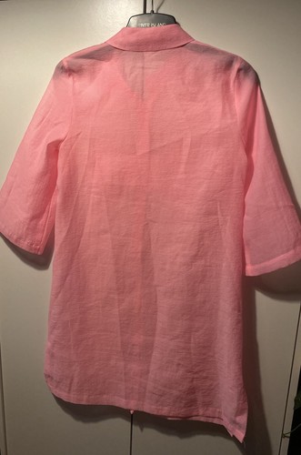 Pink H&M Eur 32 Button Up Collared Cute Pink Bow Front Shirt Womens Cute - Picture 18 of 24