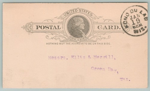 Fond Du Lac Wisconsin~Colman & Sutherland~Hurlbut Vs Thos Hough~Jan 19th 1891 - Picture 2 of 2