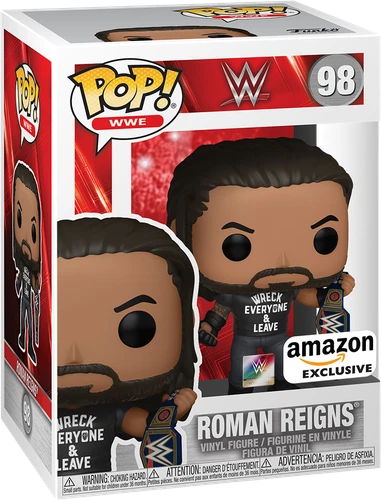 Funko Pop! WWE - Roman Reigns (Metallic) - Amazon (Exclusive) #98 w Protector