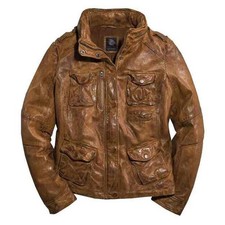 Harley Davidson Women Vintage Hooded Leather Jacket