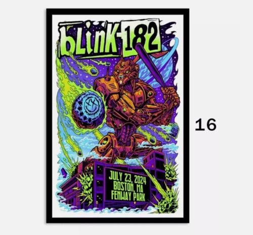 Blink 182 July 23 2024 Fenway Park In Boston MA Poster