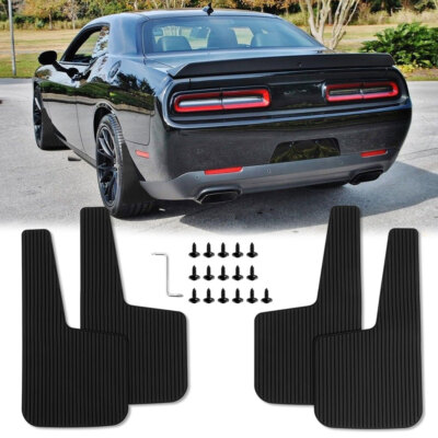 For Dodge Challenger Charger RT 4x Mud Flaps Splash Guards Mudflap