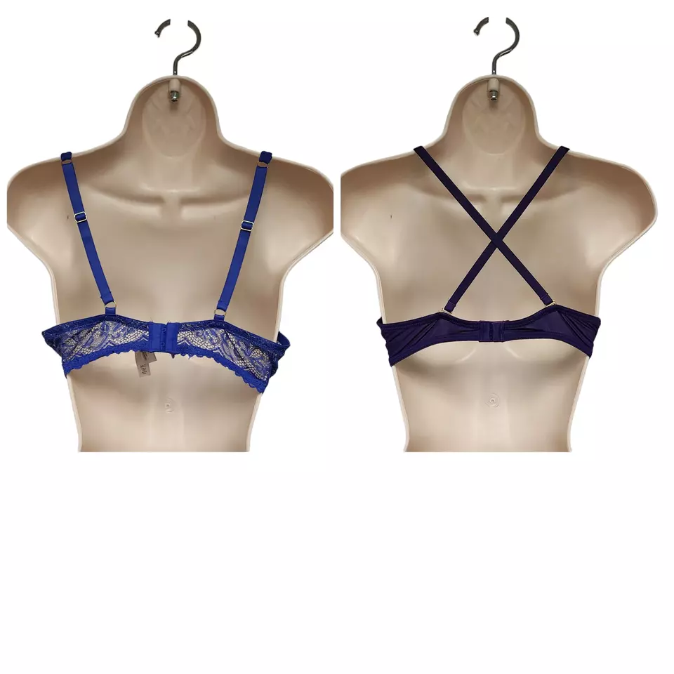 Lote de 2 sujetadores push-up con aros soporte completo talla 36C color azul/púrpura Foto 2 de 4