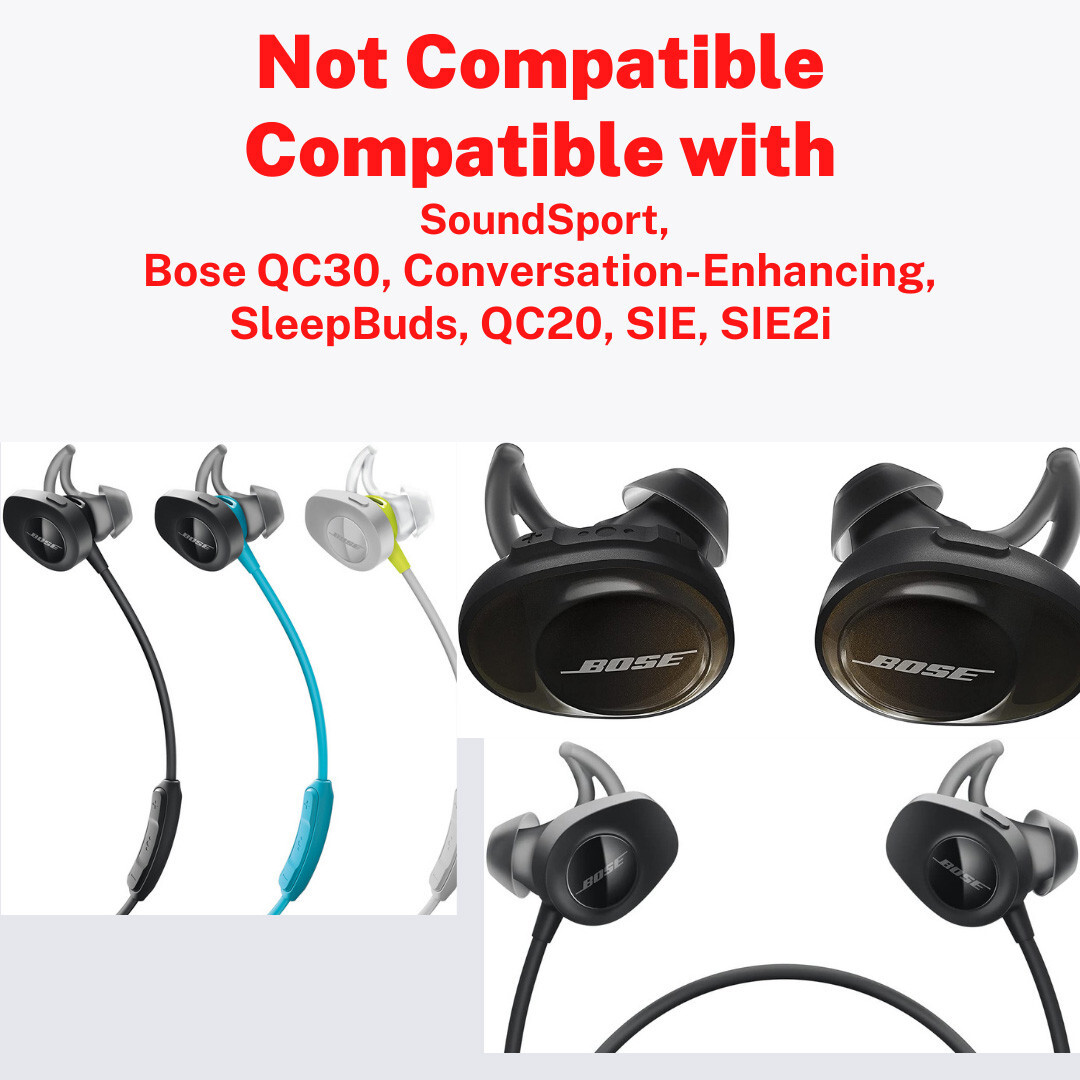 Replacement Ear Bud Tips for BOSE QuietComfort EarBuds Earphones Headphones Gray