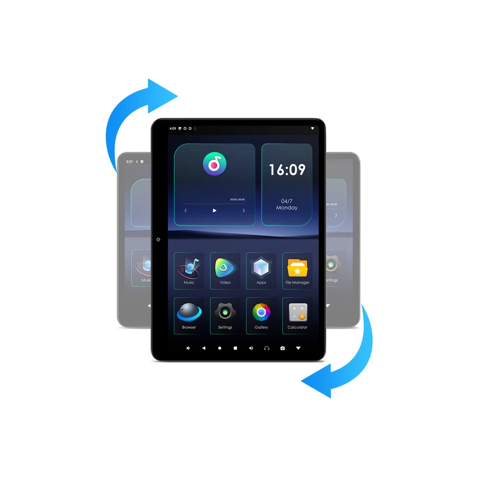 14'' Android 11 64GB Headrest Monitor Video Player Car TV Touch Screen WiFi HDMI - Image 3 of 4