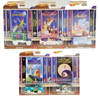 Hot Wheels Pop Culture Disney Classics Set of 5 Cars Nightmare
