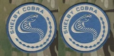 as seen on MOVIE "FORD vs FERRARI" CARROLL SHELBY® AC COBRA iron-on 2-PATCH SET