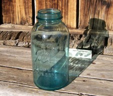 Vintage Blue BALL PERFECT MASON 1/2 Gallon Canning Jar