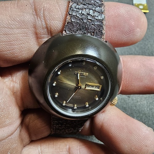 Vintage Citizen 6600 RARE 28800 Automatic Watch 21 Jewels Day Date Working - Picture 3 of 9