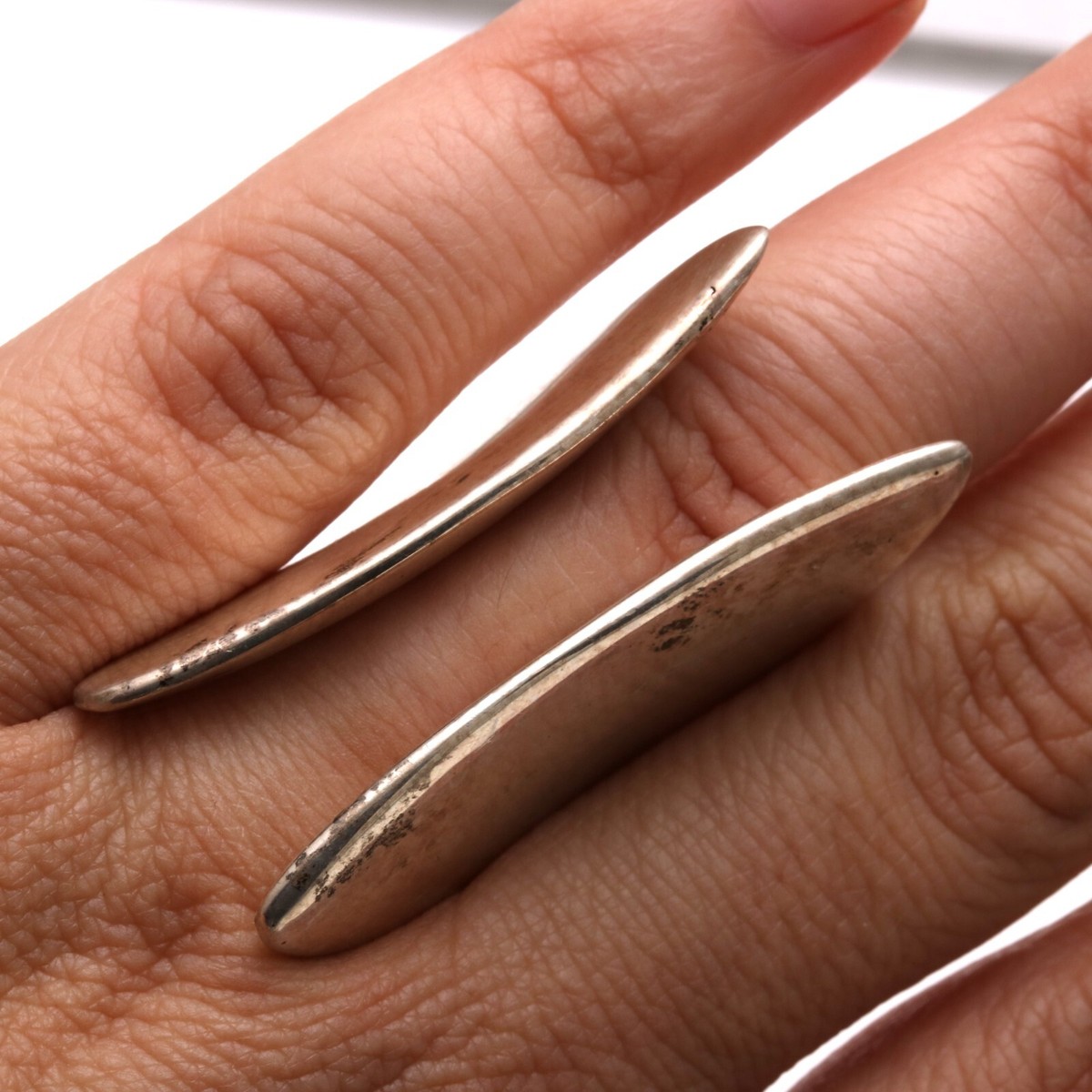 Vintage 925 Sterling Silver solid wrap ring Long Estate | eBay
