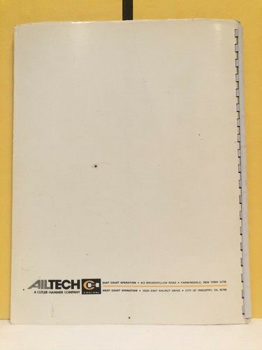 Ailtech 707 Spectrum Analyzer Operating Manual - Picture 3 of 3