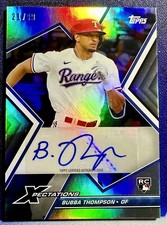 2023 Topps Xpectations BUBBA THOMPSON RC AUTO /99 Texas Rangers