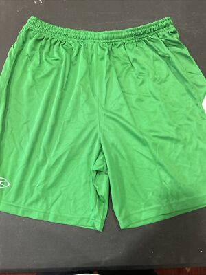 XARA Boys Size Large (10/12Y) Male Fit Soccer Shorts Color Green/White NWT