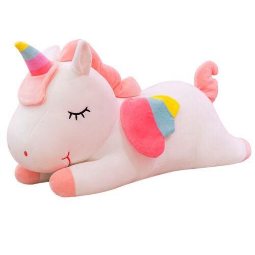 rainbow pillow Unicorn Gifts for Girls- 30cm Unicorn Shape Rainbow Color Soft - Picture 1 of 6