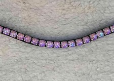 Adams- Tack New Arrival -AB -Rose Pink -8mm -Wava Leather Horse Browband