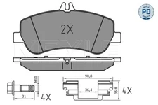 Meyle 025 248 6720/PD brake pad set, disc brake for Mercedes-Benz Mercedes-