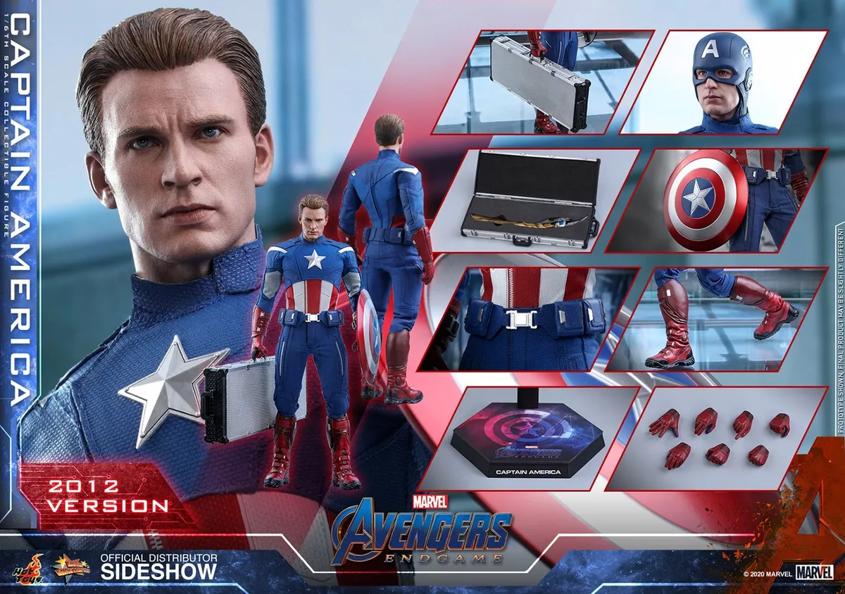 Hot Toys Movie Masterpiece Series MMS536 Captain America Avengers: Endgame  End Game Sixth Scale 1/6 (2021) Collectible Chris Evans Action Figure