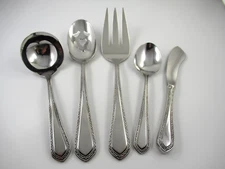 Lunt EARLY COLONIAL 5 Serving Pieces 18/8 Stainless Steel Flatware Japan